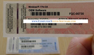 Bilgisayar etiketi Windows 7 Pro OA OEM Sticker COA hakiki OEM ürün anahtar