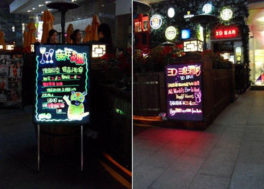 Dükkan Menüsü Reklam için arcylic yüzeyli yanıp sönen LED yazı tahtası 60 × 80cm