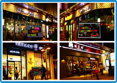 Kapalı LED Yazı Tahtaları Floresan tripod ekran 8 renk işaretleyici kalemler
