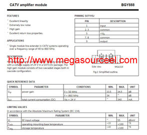 CAT Uygulaması BGY888 Amplifikatörler-Video Amfileri ve Modülleri Integrated Circuit Chip