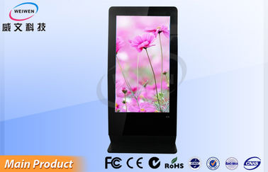 55 inç Kapalı Kablosuz Yerde Sabit LCD Dijital Çalar / Reklam Monitörü Full HD