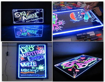 Silinebilir Floresan LED yazı panoları 30 × 40cm Yanıp Sönen Animasyon Tam Renkli