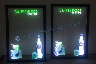 Ahşap Laklı Çerçeve Cam Floresan Led Yazma Kurulu Çocuk için