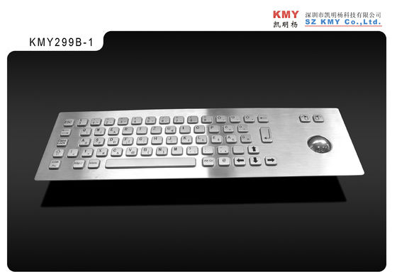 Trackball ile İnteraktif Dijital Tabela Kiosk Paslanmaz Çelik Su Geçirmez Metal Klavye