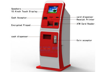 Beyaz Kırmızı Fatura Ödeme Kiosk, UPS Kart Otomat Dispenser Biletleme Değişim Volchers Cihazı
