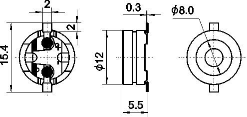 Bilgisayar için 3V SMD Buzzer LCP, 12 * 5.5mm Elektromanyetik Dönüştürücü, TS 16949 sertifikalı